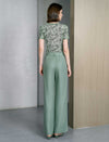 Sage Green Linen Blend High Waist Wide Leg Pants