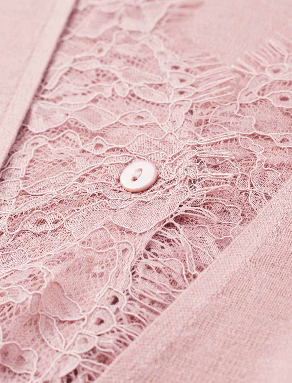 V-Neck Lace Detail Cardigan