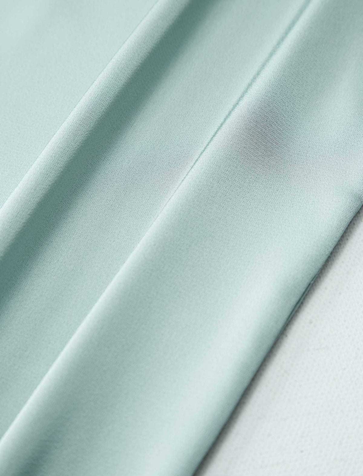 Mint Green V-Neck Cap Sleeve Blouse
