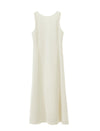 Back V-Cut Sleeveless Midi Dress