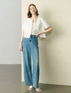 Pearl Button Detail Short Sleeve Jacket