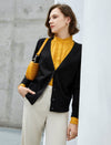 Classic Knit Button-Front Jacket