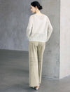 Vintage Washed Rhinestone Wide Leg Denim Pants