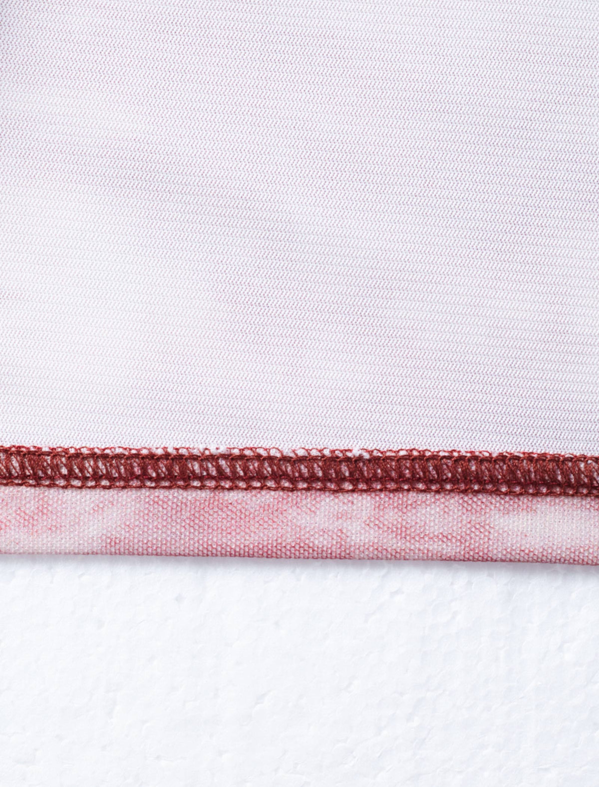 Tie Dye V-Neck Wrap Elbow Sleeve Top