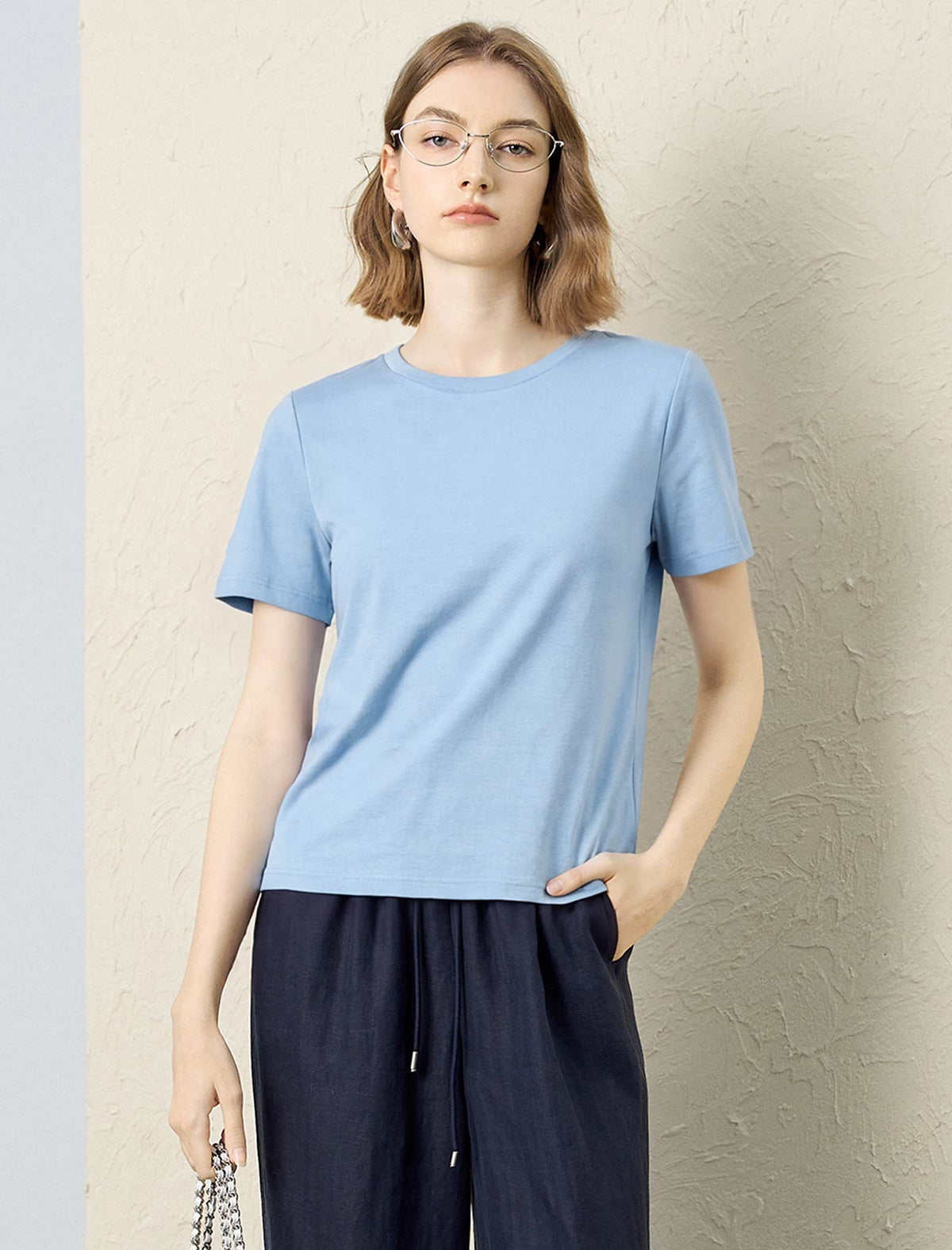 Casual Crew‑Neck Short‑Sleeve T‑Shirt