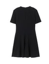 Embellished Neckline Fit And Flare Dress
