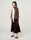 Velvet Mermaid Midi Skirt