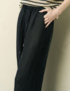 Linen Wide-Leg Drawstring Pants