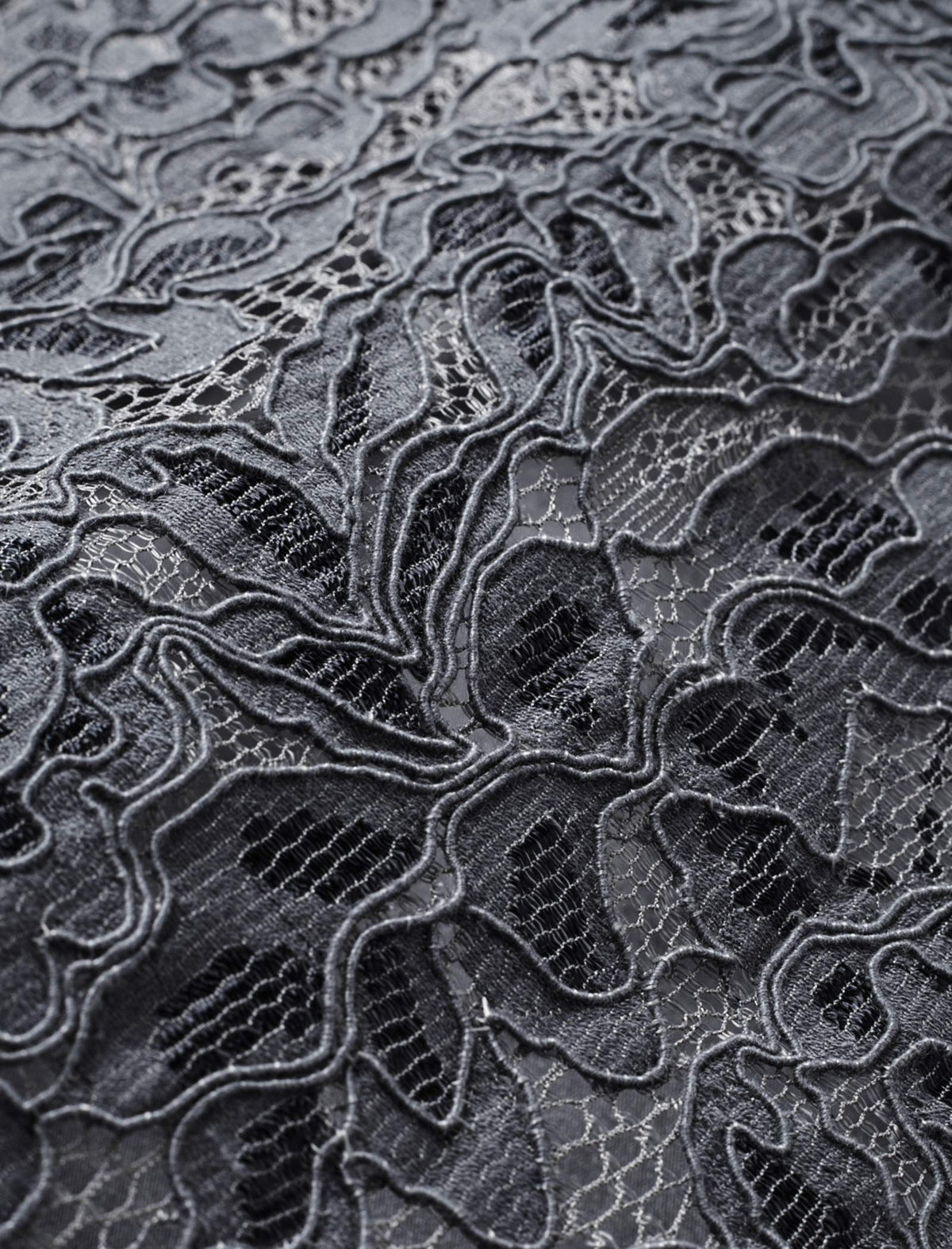 Floral Lace Flared Hem Midi Skirt