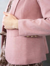 Single Button Textured Cropped Blazer