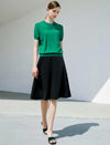 Solid A-Line Skirt