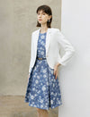 Pearl Button Slim Fit Lapel Blazer