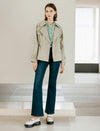 Collared Long Sleeve Belted Trench Coat