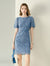 Lace Puff Sleeve Sheath Mini Dress