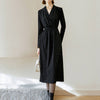 Glitter V-Neck Wrap Midi Dress - Black