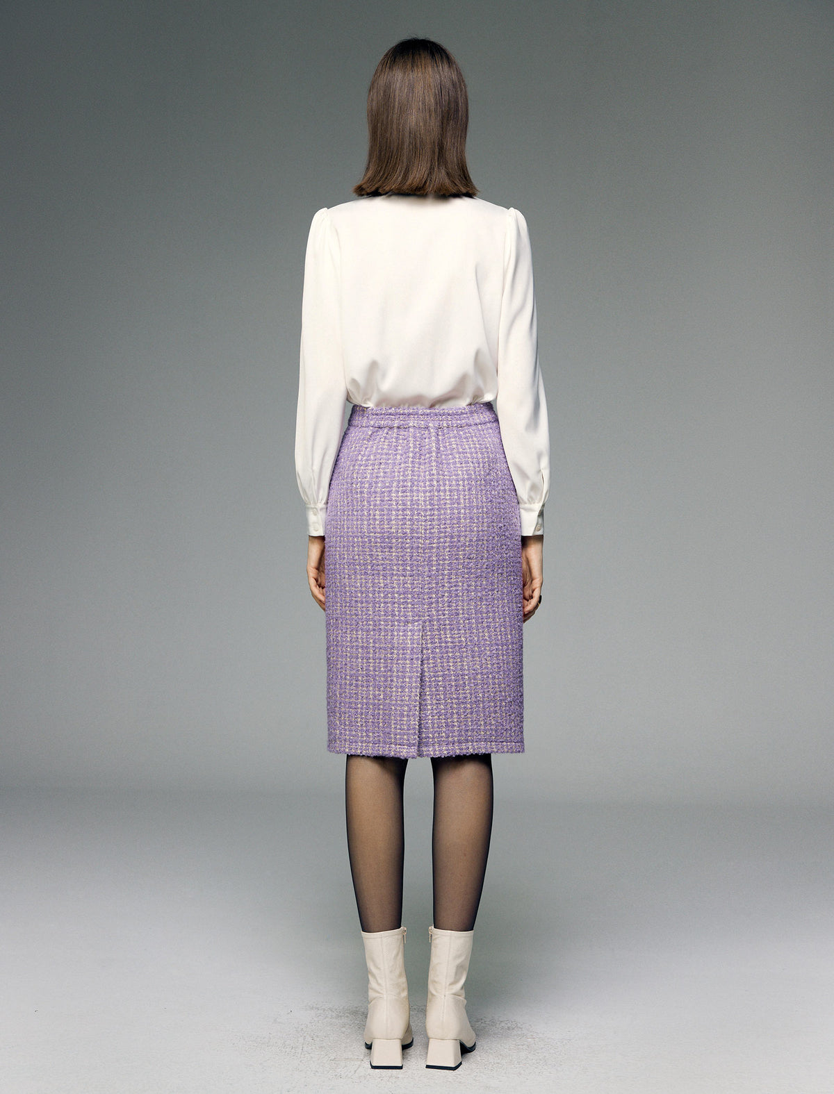 Mulberry Silk Ruffled Collar Blouse