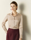 Mulberry Silk Apricot Button Up Shirt