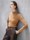 Mock Neck Long Sleeve Knit Top