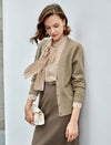 Classic Knit Button-Front Jacket