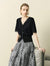 Black Lace-Trimmed Short Sleeve Cardigan