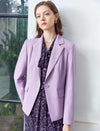 Soft Lavender Single-Breasted Blazer
