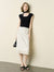 Polka Dot Ruffle Hem Midi Skirt