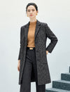 Wool Blend Collared Button-Front Straight-Fit Coat