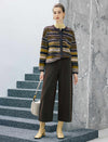 Pocket High-Waist Cropped Wide-Leg Pants
