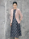 Single Gold Button Fitted Short Blazer