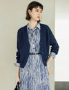 Minimalist V‑Neck Solid Knit Cardigan