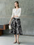 Abstract Print Midi Skirt