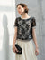 Lace Floral Short Sleeve Top