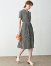 Floral Print V-Neck Long Sleeve Dress