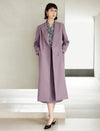 Double Breasted Long Coat with Notched Lapels