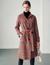 Wool Blend Knit Stand-Collar Raglan-Sleeve Coat