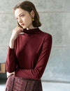 Slim Fit Mock Neck Long Sleeve Knit top