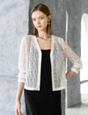 Sheer Lace Button Front Cardigan
