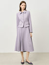 Single Breasted Collared Long Sleeve Jacket