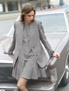 Heather Grey Collarless Blazer
