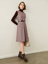 Plaid Crewneck Sleeveless Dress
