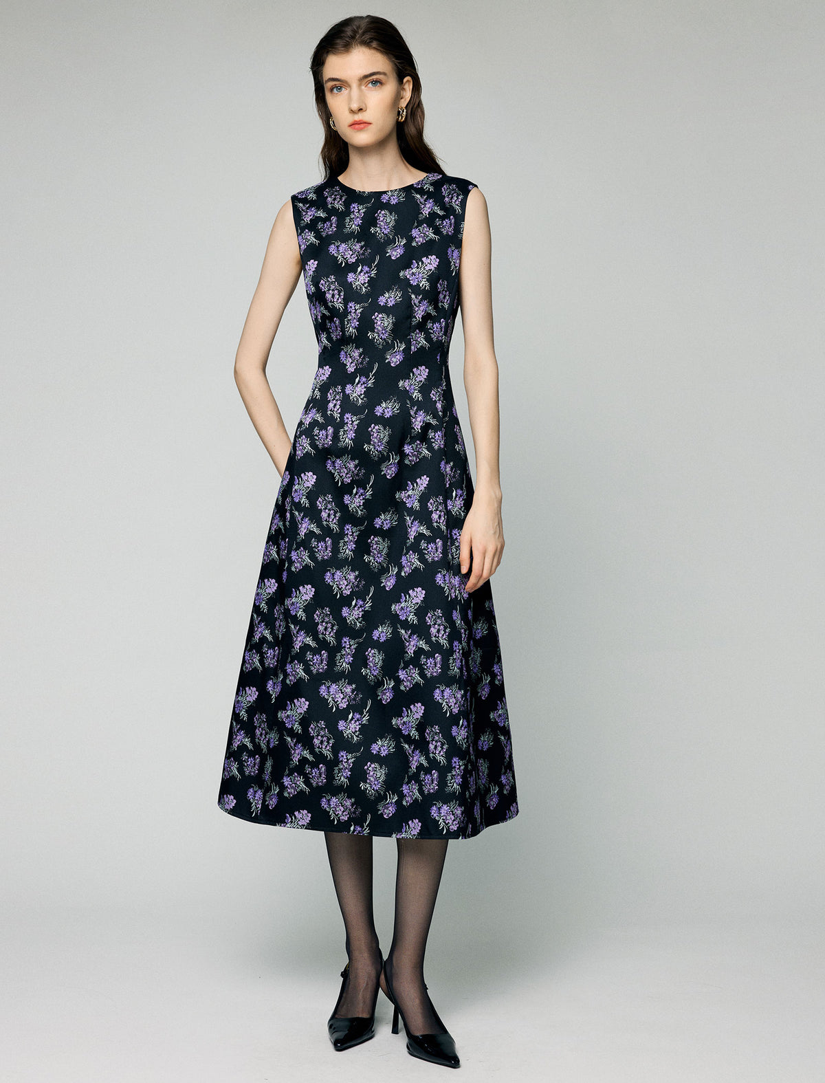 Classic Floral Print Dress