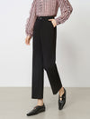 High-Rise Ankle Straight-Leg Stretch Dress Pants