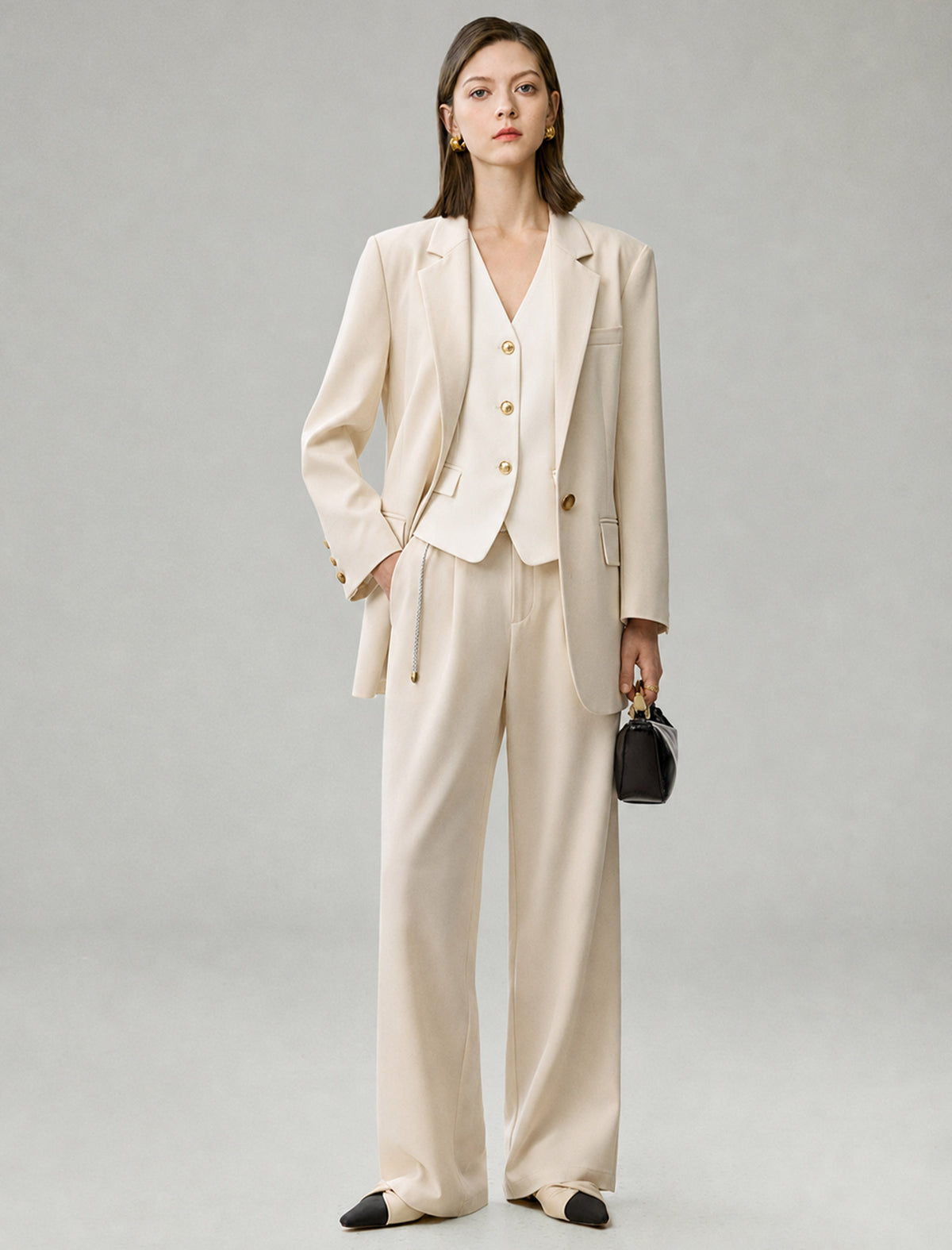 Tailored Gold Button Vest Waistcoat