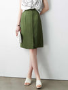 High-Waisted Straight Skirt