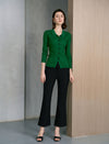 Black Slim Bootcut Close-Fit Ankle-Length Trousers