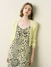 Soft Yellow Short Semi-Sheer Cardigan