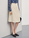 Solid Color Relaxed A-Line Skirt
