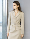 Champagne Textured Belted Blazer