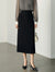 Back Slit Pocket Detail Midi Pencil Skirt