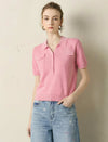 Polo Short‑Sleeve Knit Top